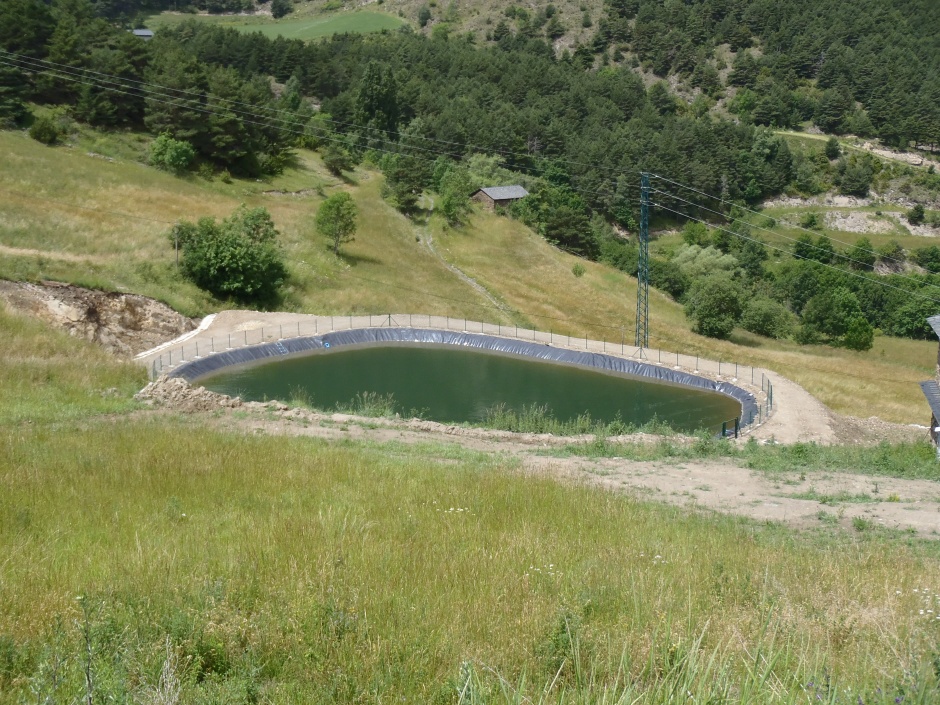 Projecte de construcció d'una bassa de reg a Fontaneda, Ingénierie (Principauté d'Andorre)